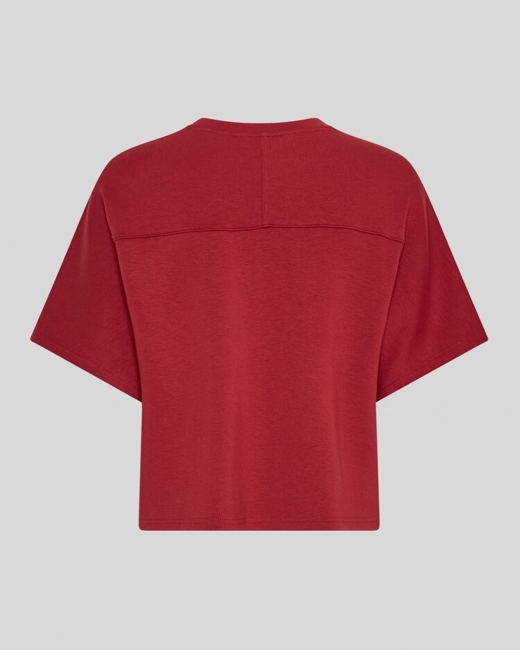 Moss Copenhagen maelee 1/2 sleeve thin swaeter - burgundy