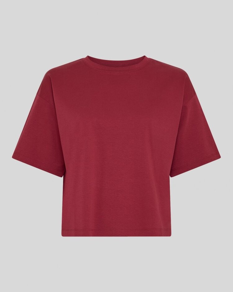 Moss Copenhagen moa boxy t-shirt - bordeaux