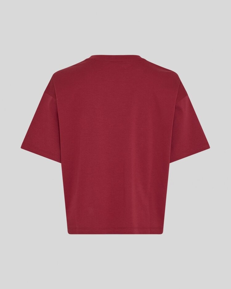 Moss Copenhagen moa boxy t-shirt - bordeaux