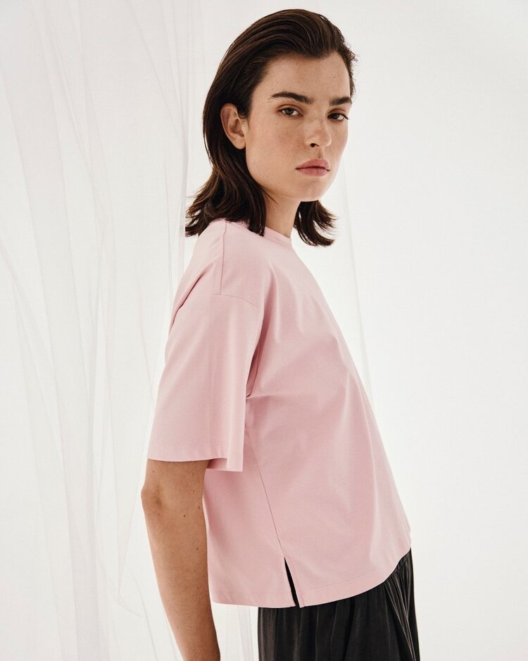 Moss Copenhagen moa boxy t-shirt - light pink