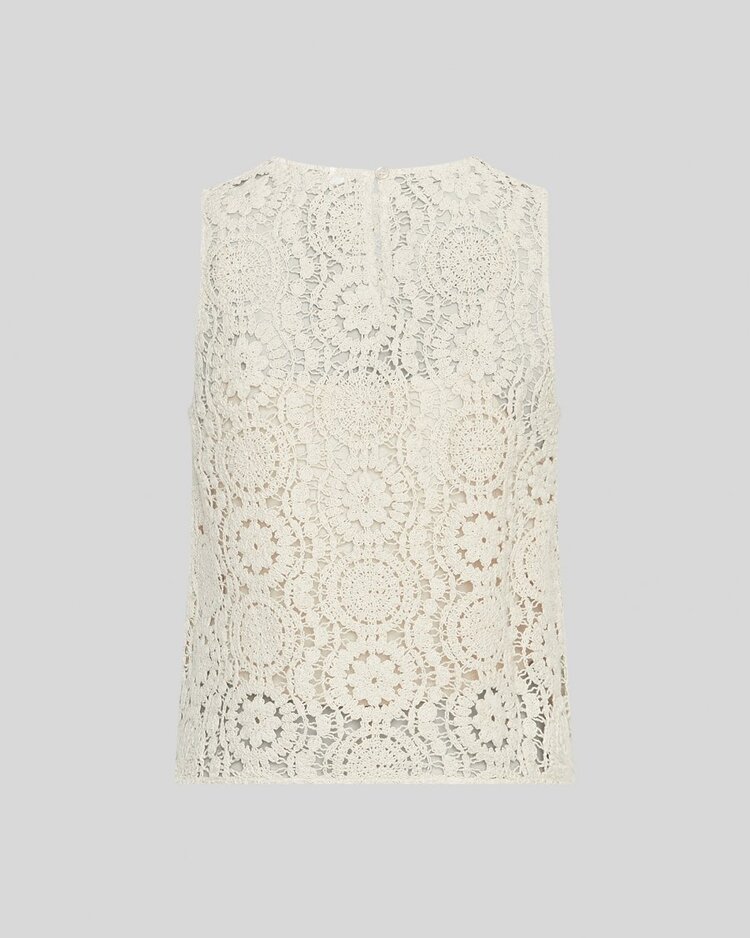 Moss Copenhagen baxter crochet top - ecru