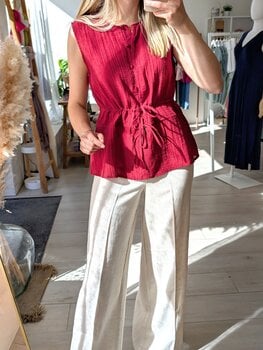 Moss Copenhagen celaene crêpe top - burgundy