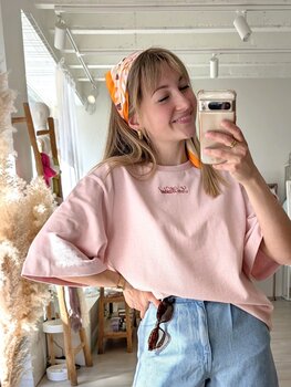 Moss Copenhagen zalle oversized t-shirt - sun washed