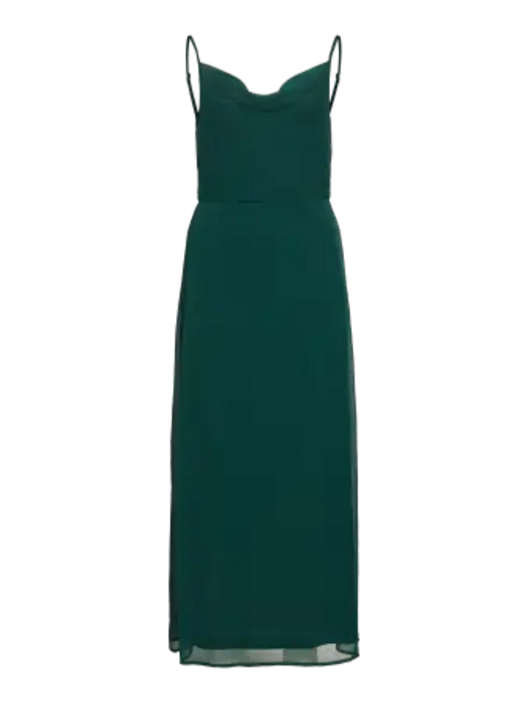 Vila Clothes vifalia chifon midi dress - pine green