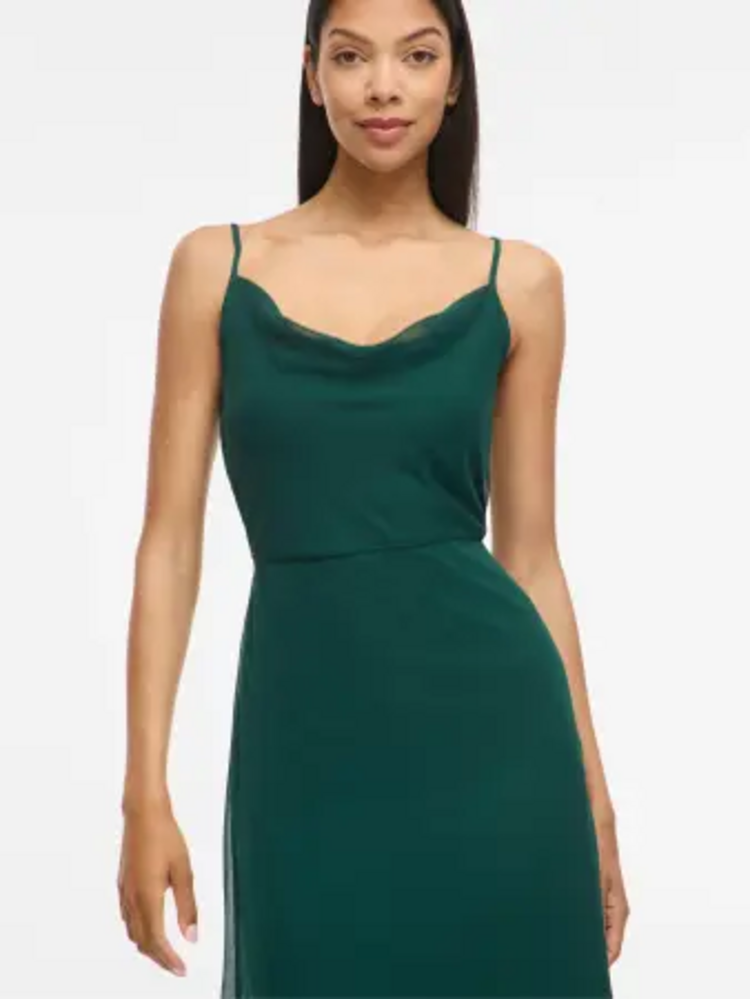 Vila Clothes vifalia chifon midi dress - pine green