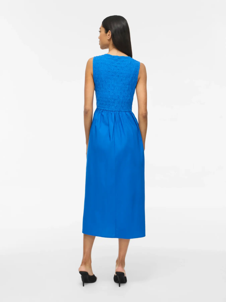 Vila Clothes vicarla midi dress - bright blue