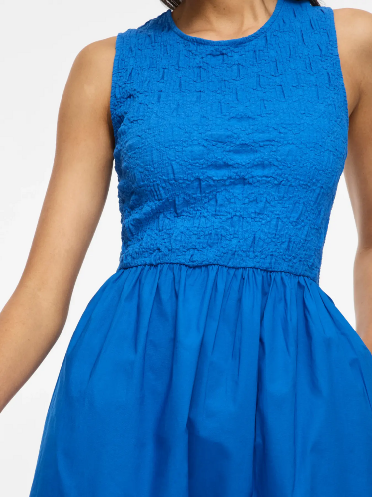 Vila Clothes vicarla midi dress - bright blue