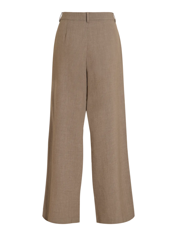 Vila Clothes vikari  straight pants - brown melange