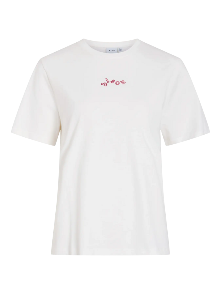Vila Clothes visybilla white t-shirt - bisou