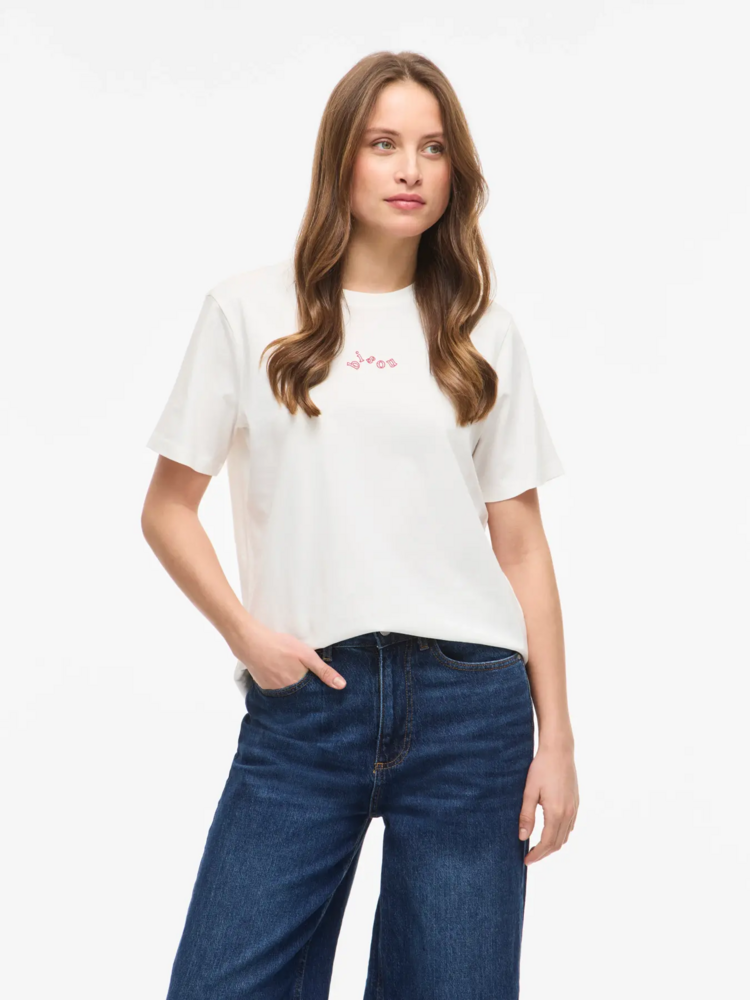Vila Clothes visybilla white t-shirt - bisou
