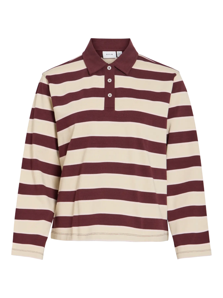 Vila Clothes visinas stripe polo
