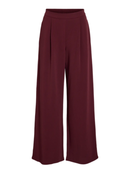 Vila Clothes vibenne front plead pant - burgundy