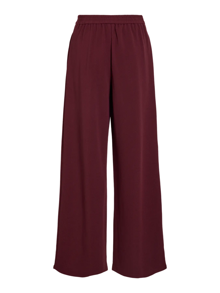 Vila Clothes vibenne front plead pant - burgundy