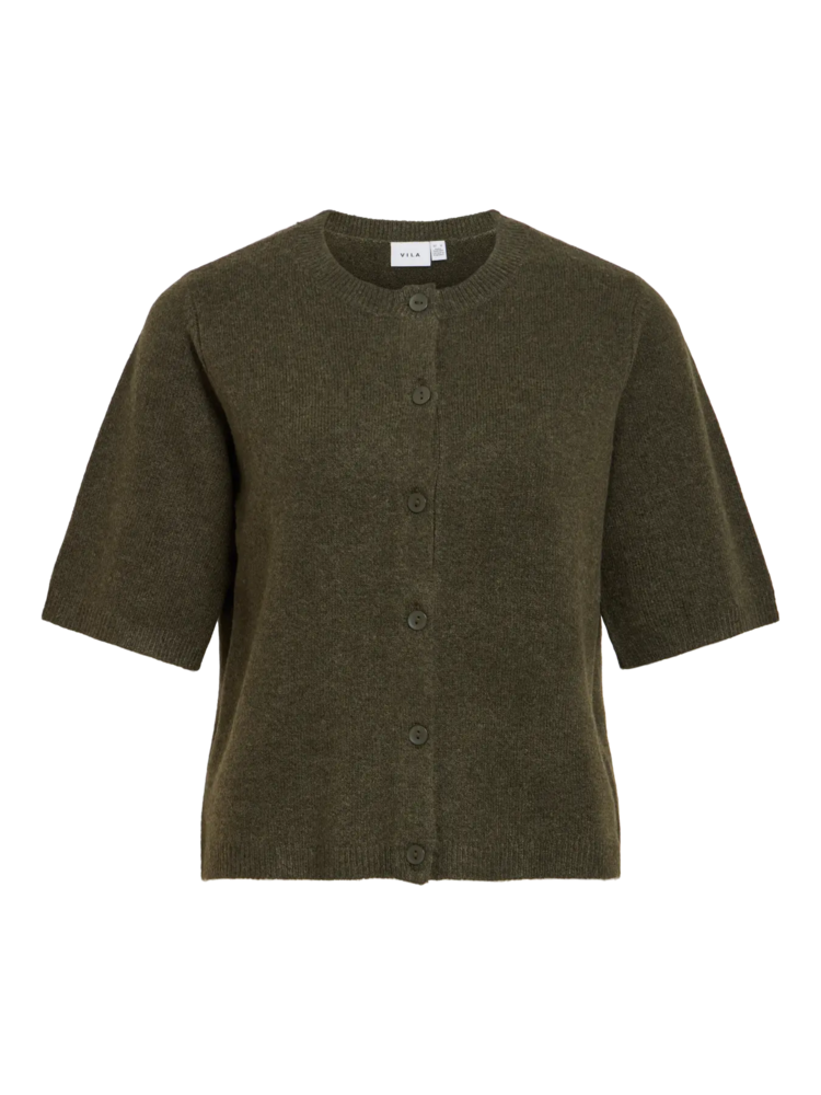 Vila Clothes viliga 1/2 sleeve cardigan -forest green