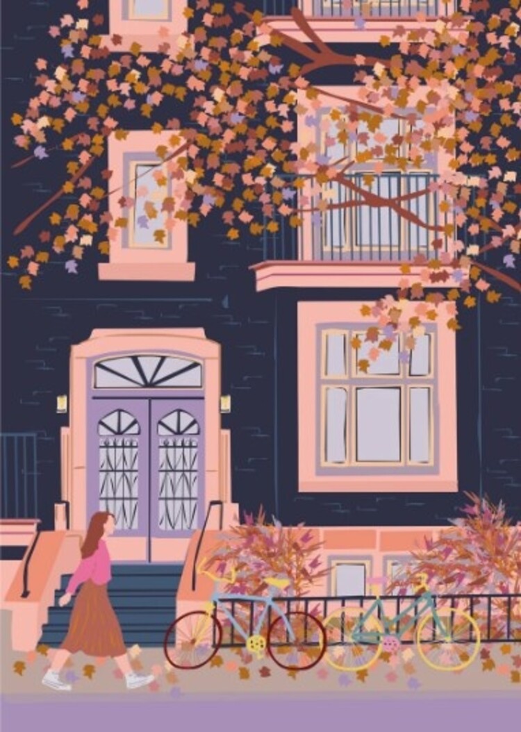 puzzel 1000 stukken - autumn in Montreal