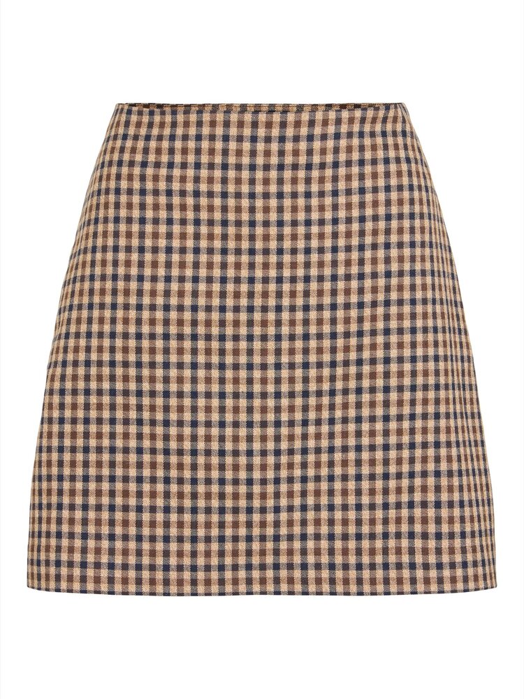 Vila Clothes viesmeralde carreaux short skirt