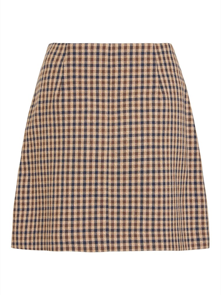 Vila Clothes viesmeralde carreaux short skirt
