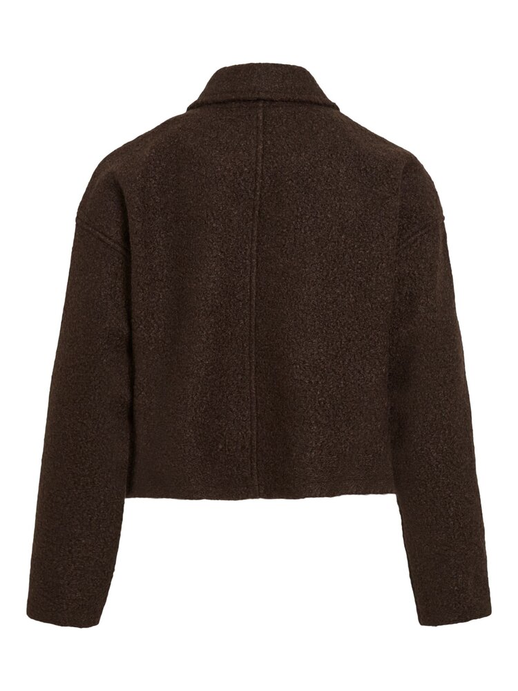 Vila Clothes vijadas structure zipper jacket - brown