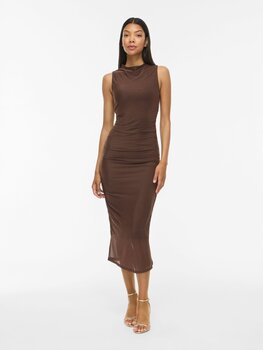 Vila Clothes vifunda bodycon dress - brown