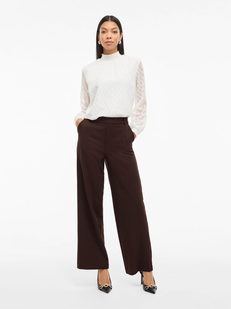 Vila Clothes vivarone tailored pant - brown