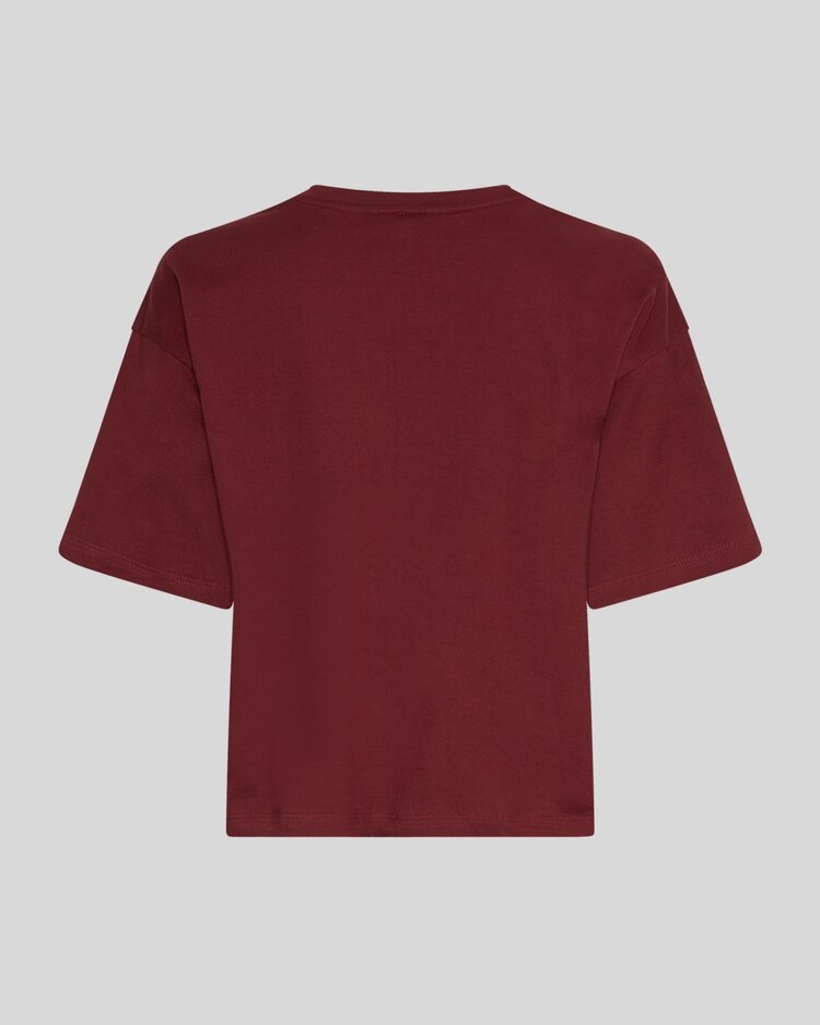Moss Copenhagen leana boxy te-shirt - bodeaux