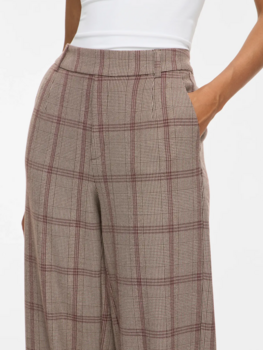 Vila Clothes vivarone checked pant