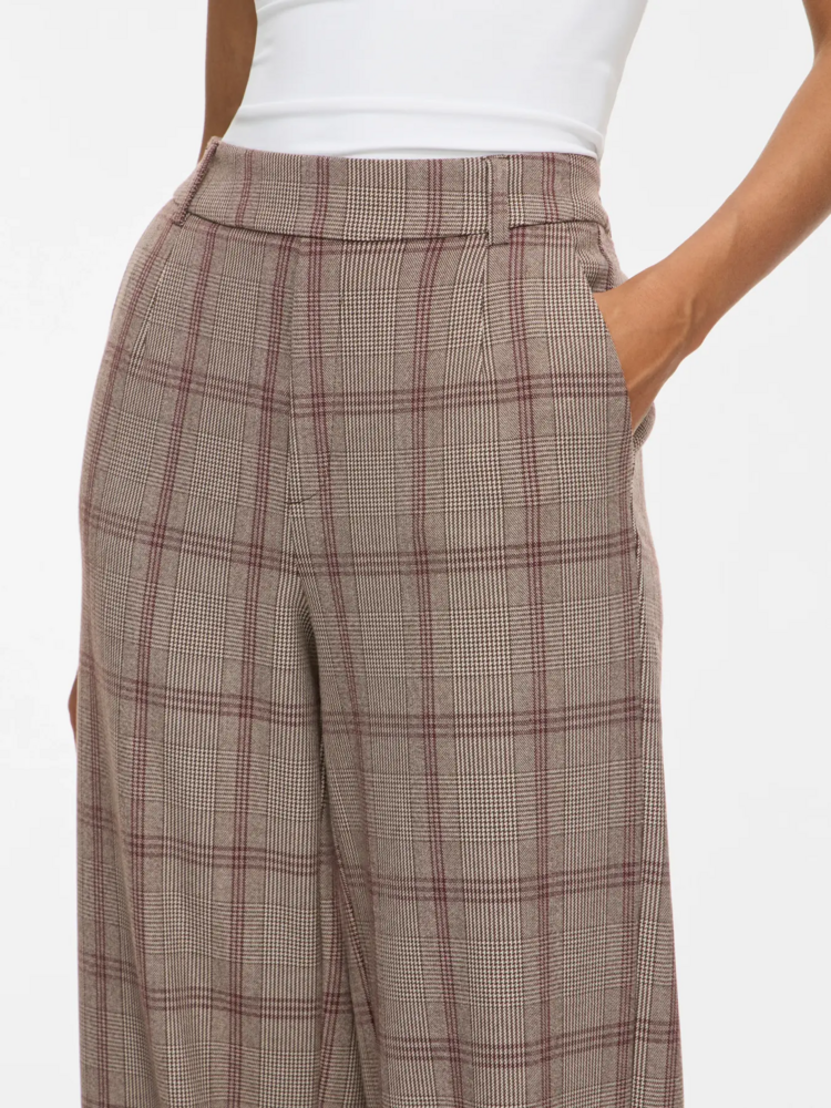 Vila Clothes vivarone checked pant