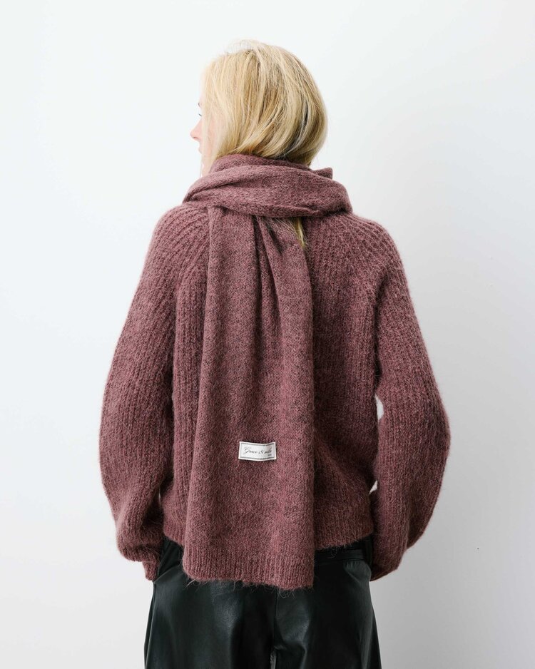 Grace & Mila aglea alpaca scarf - mauve