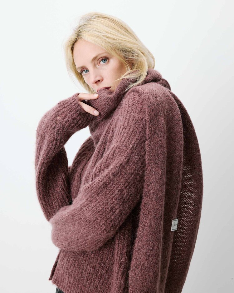 Grace & Mila aglea alpaca scarf - mauve