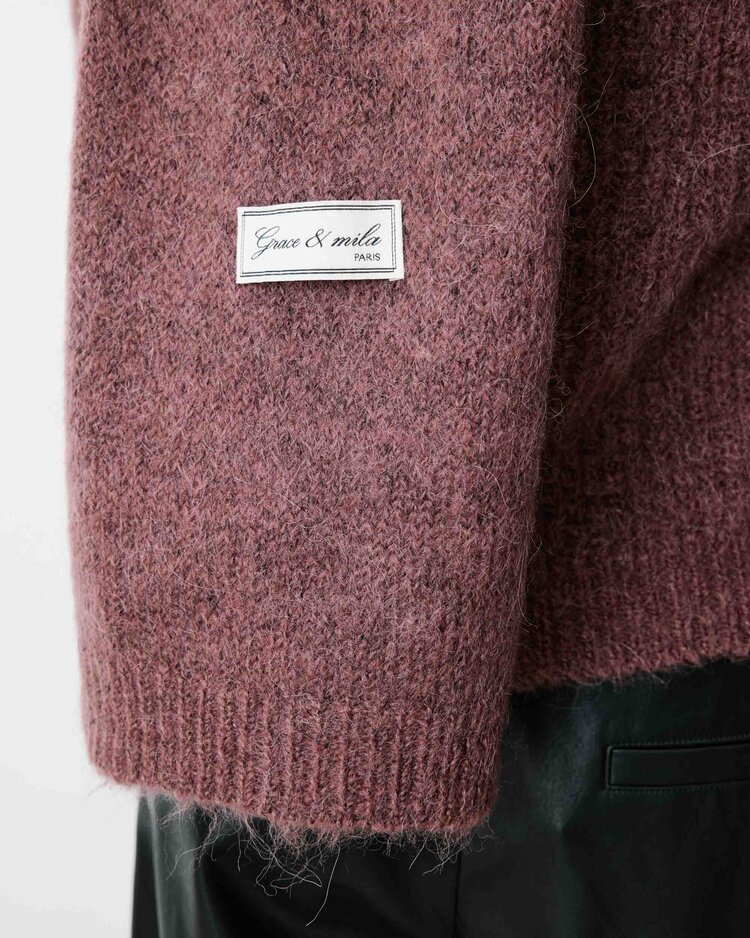 Grace & Mila aglea alpaca scarf - mauve