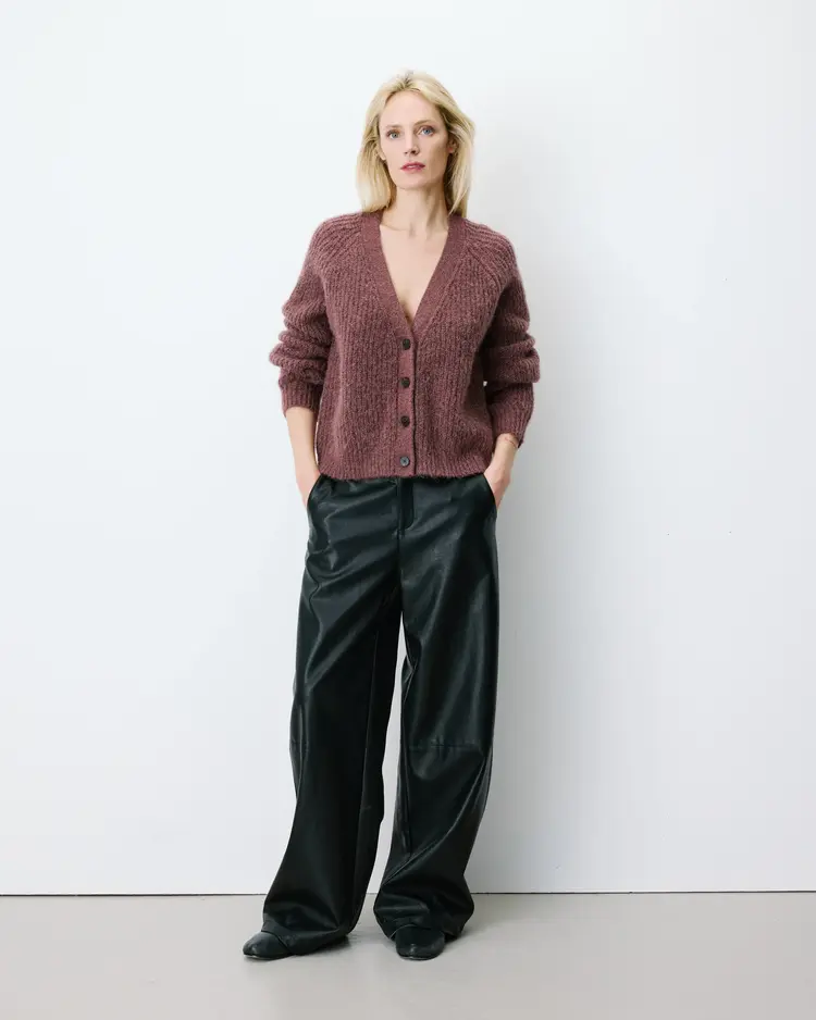 Grace & Mila saluda alpaca cardigan - mauve
