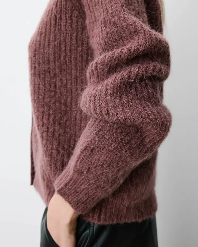 Grace & Mila saluda alpaca cardigan - mauve