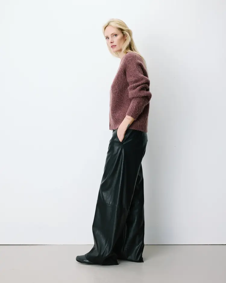 Grace & Mila saluda alpaca cardigan - mauve