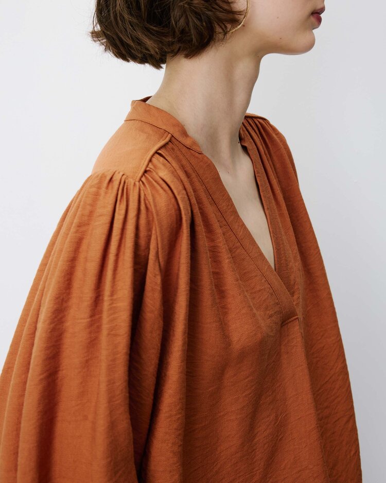 Grace & Mila auriane 3/4 sleeve blouse - camel