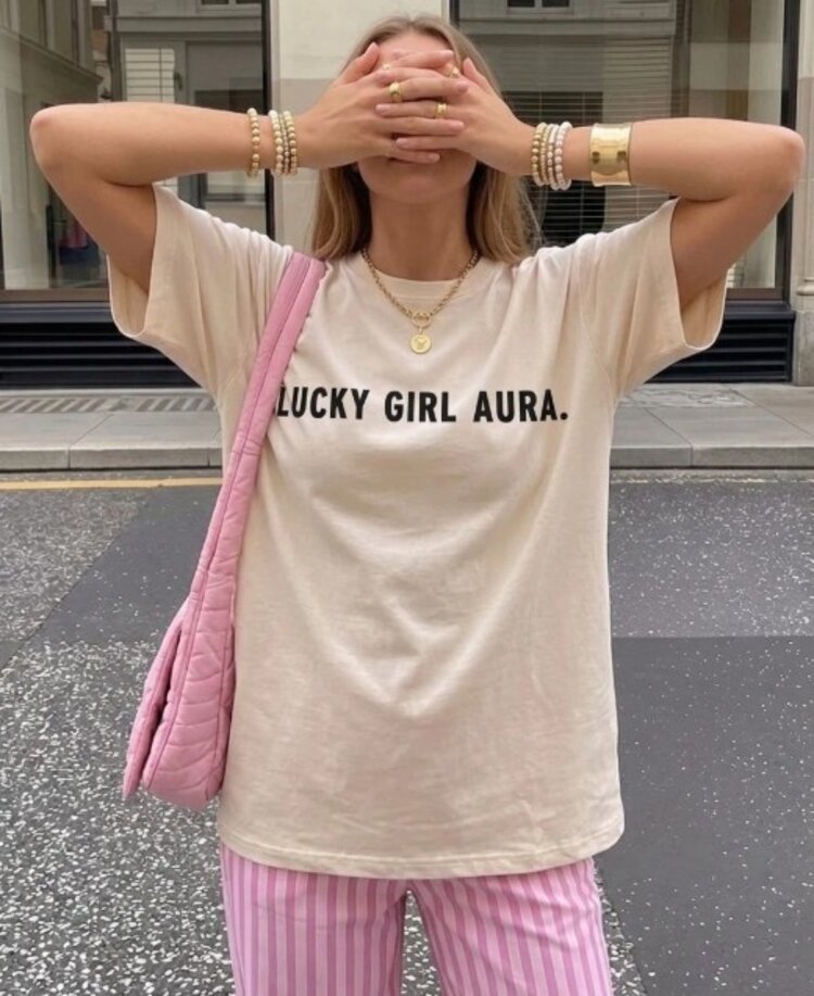 Sillie lucky girl aura t-shirt