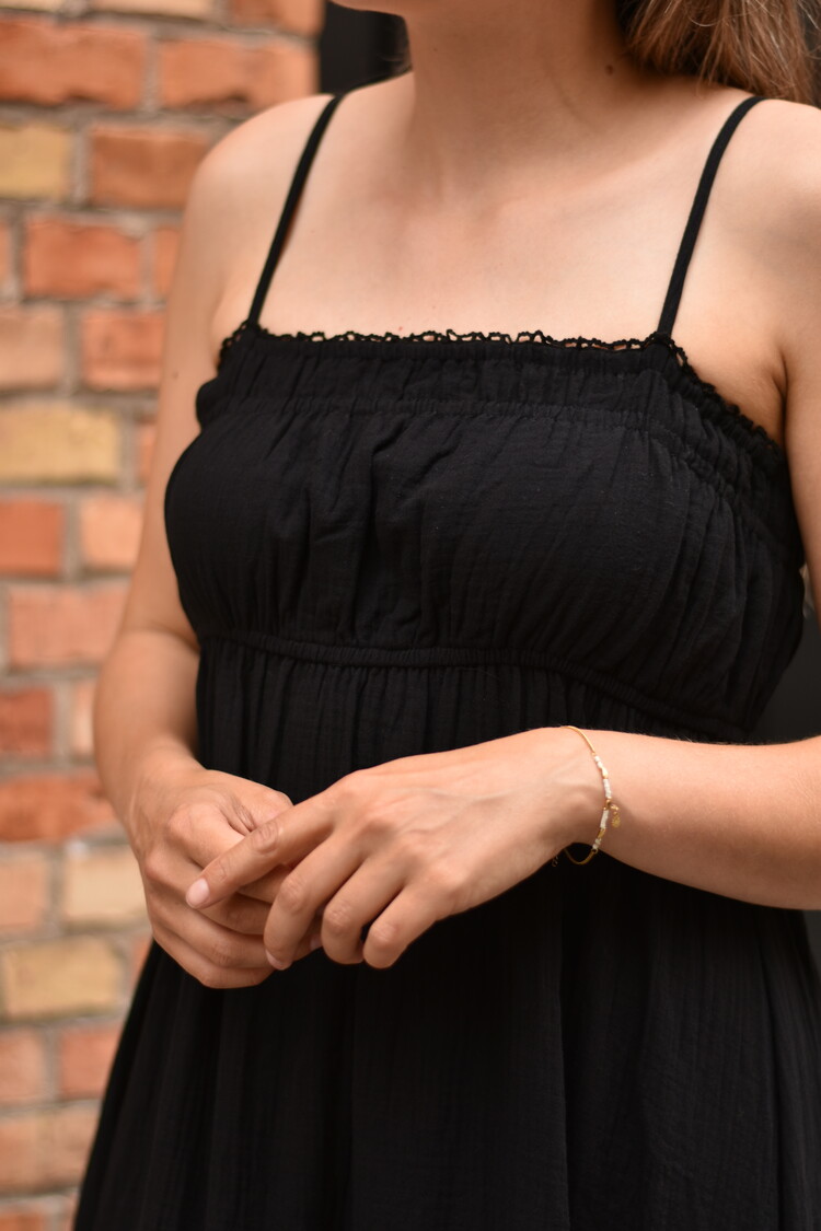 Sillie tetra midi dress - black
