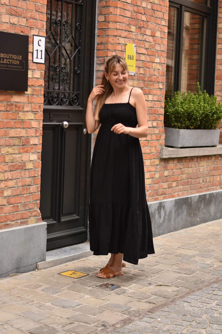 Sillie tetra midi dress - black