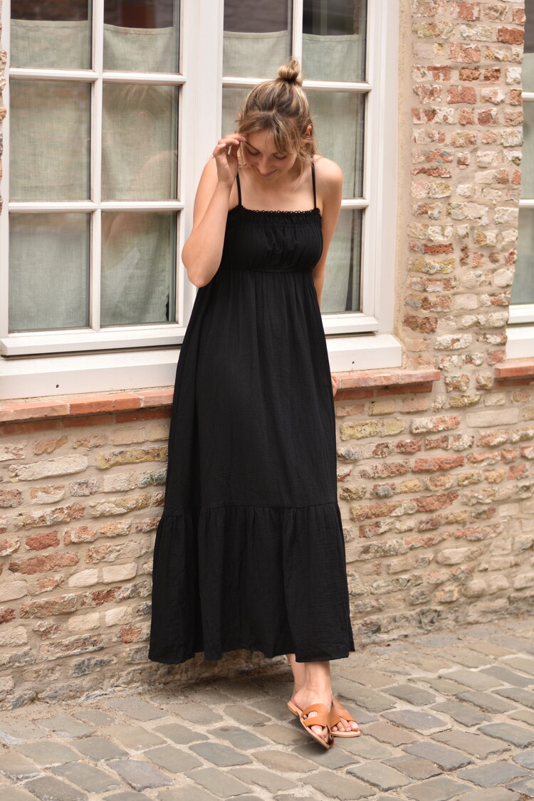 Sillie tetra midi dress - black