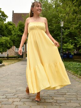 Sillie tetra midi dress - yellow