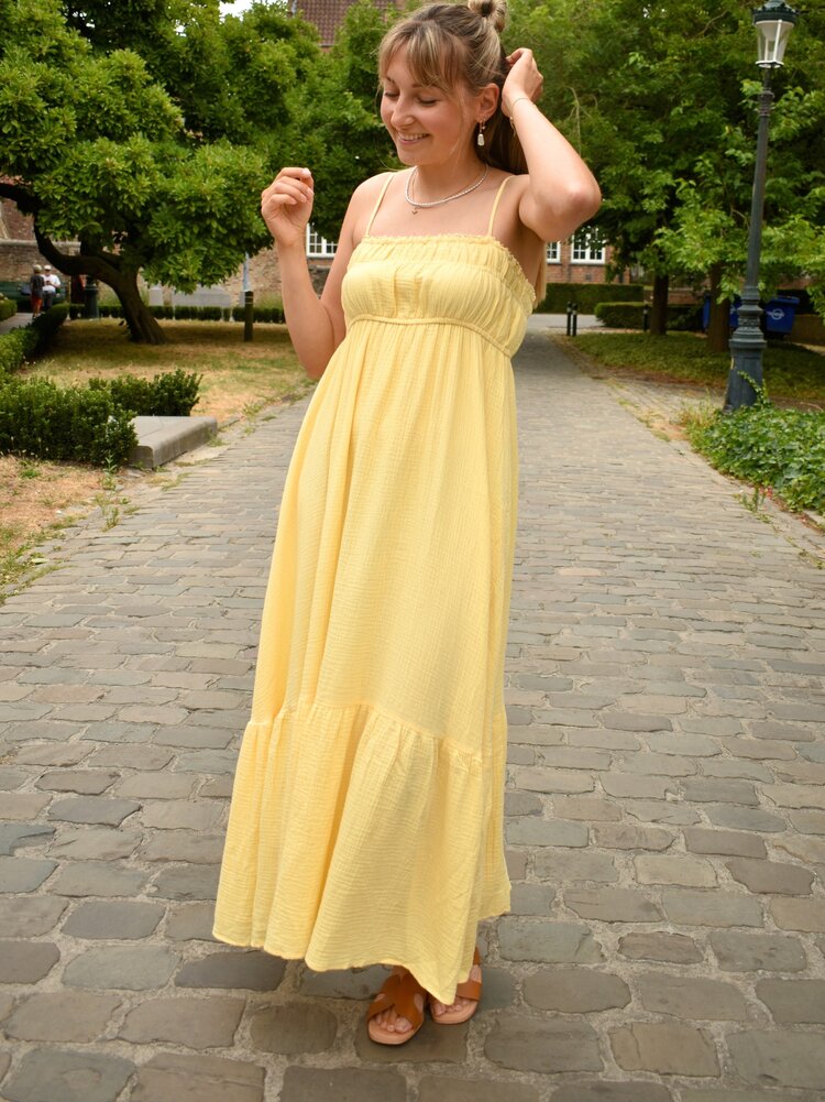 Sillie tetra midi dress - yellow