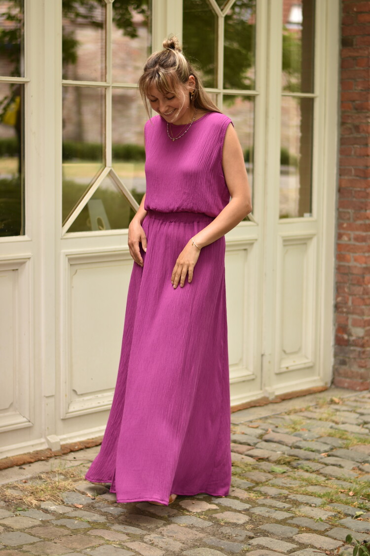 Sillie mauve midi skirt/top set
