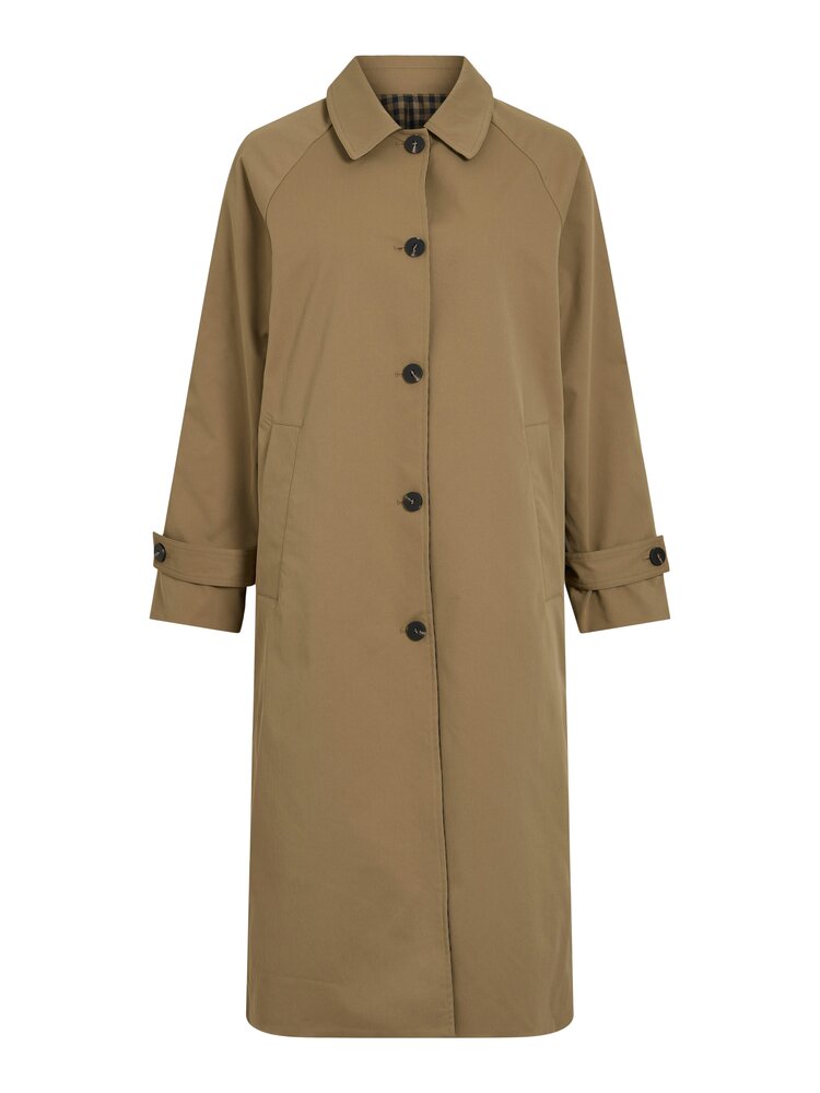 Vila Clothes vitenela long reversible trench