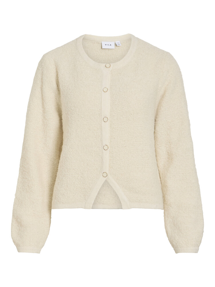 Vila Clothes vipigga thick cardigan - ecru