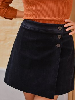 Grace & Mila adele jupe corduroy - navy