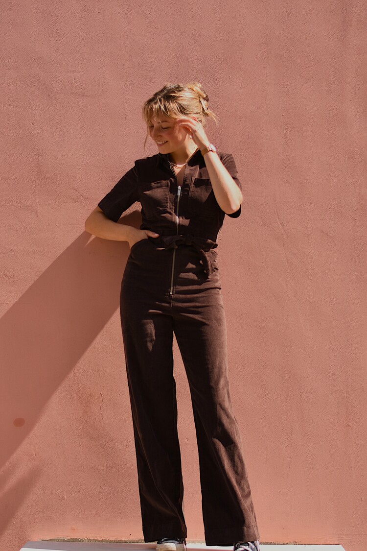 Vila Clothes viguna corduroy jumpsuit - dark brown