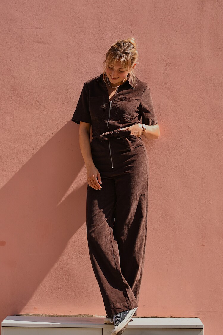 Vila Clothes viguna corduroy jumpsuit - dark brown