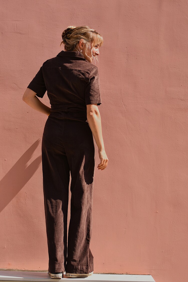 Vila Clothes viguna corduroy jumpsuit - dark brown