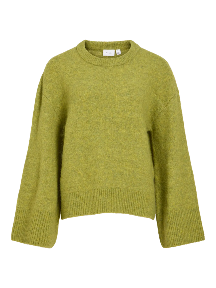 Vila Clothes viessy  wool wide pullover - olive