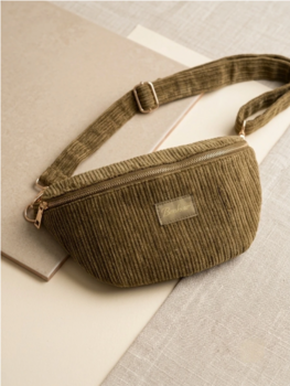 Sillie velvet bumbag - khaki