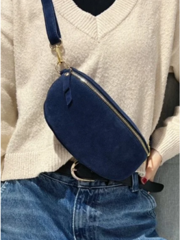 Sillie suede bumbag - navy